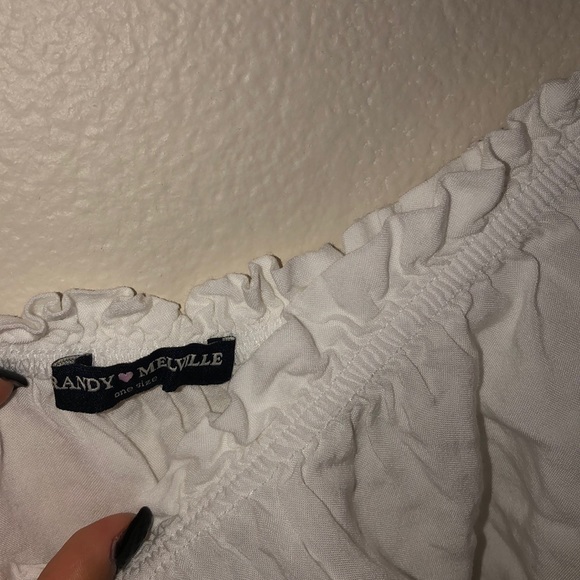 white off the shoulder long sleeve - Picture 2 of 2